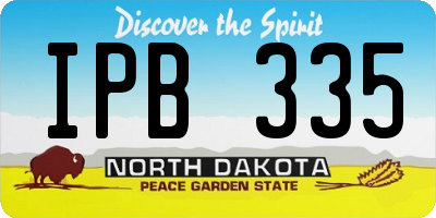 ND license plate IPB335