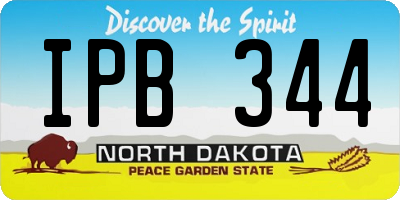 ND license plate IPB344