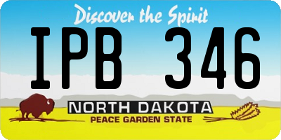 ND license plate IPB346