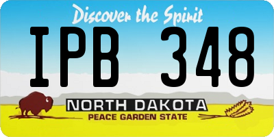 ND license plate IPB348