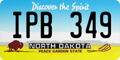 ND license plate IPB349