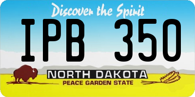 ND license plate IPB350