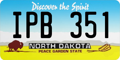 ND license plate IPB351