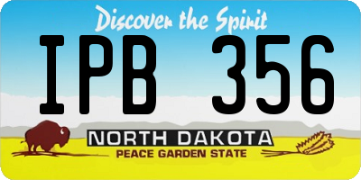 ND license plate IPB356