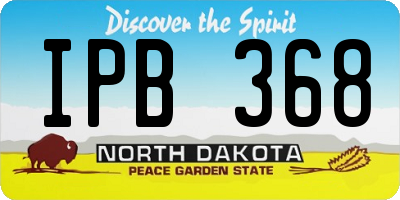 ND license plate IPB368
