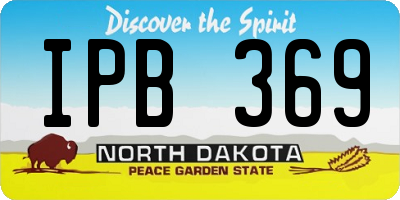 ND license plate IPB369
