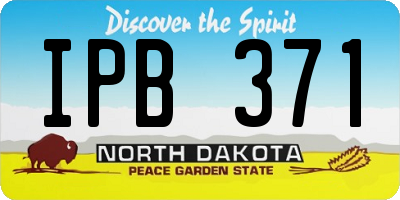 ND license plate IPB371