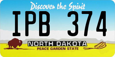 ND license plate IPB374