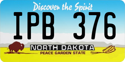 ND license plate IPB376