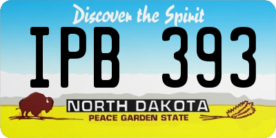 ND license plate IPB393