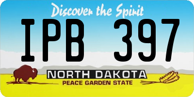 ND license plate IPB397