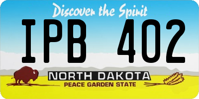 ND license plate IPB402