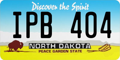 ND license plate IPB404