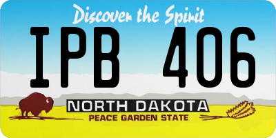 ND license plate IPB406