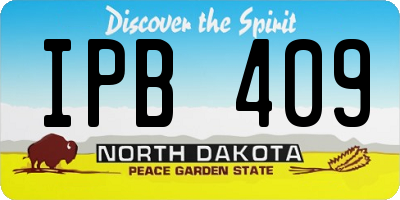 ND license plate IPB409