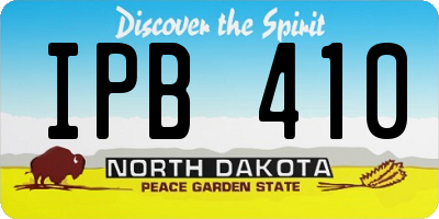 ND license plate IPB410