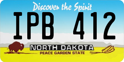 ND license plate IPB412