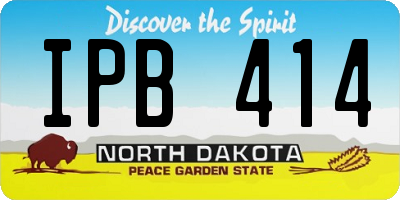 ND license plate IPB414