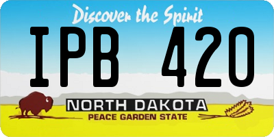 ND license plate IPB420
