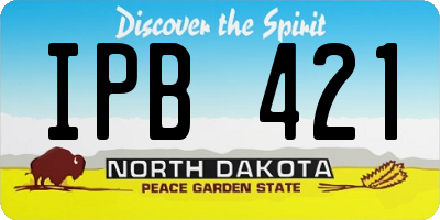 ND license plate IPB421