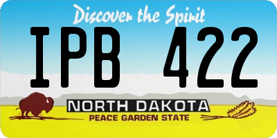 ND license plate IPB422