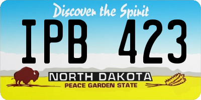 ND license plate IPB423