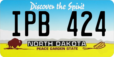 ND license plate IPB424