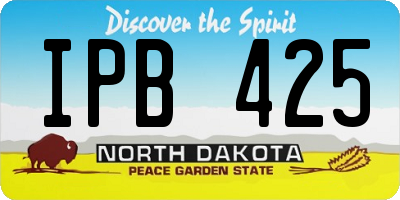 ND license plate IPB425