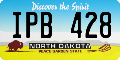 ND license plate IPB428