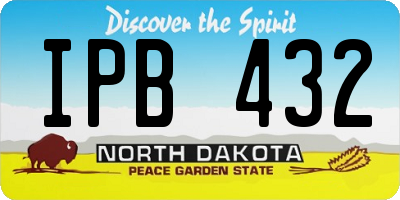ND license plate IPB432