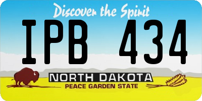 ND license plate IPB434