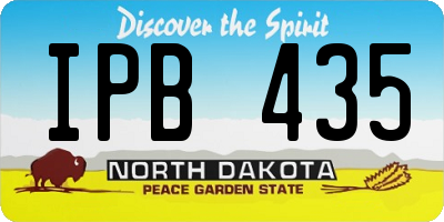 ND license plate IPB435