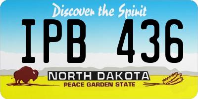 ND license plate IPB436