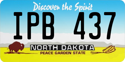 ND license plate IPB437
