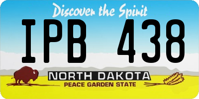 ND license plate IPB438