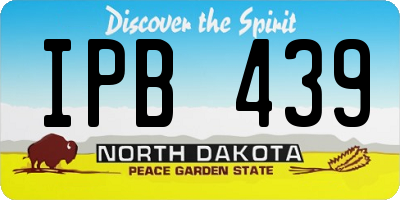 ND license plate IPB439