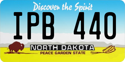 ND license plate IPB440