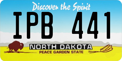 ND license plate IPB441