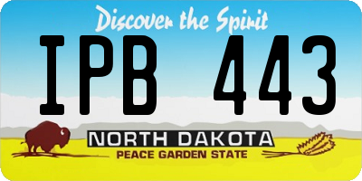 ND license plate IPB443