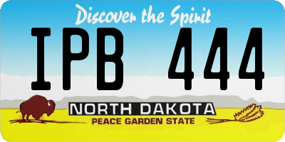 ND license plate IPB444