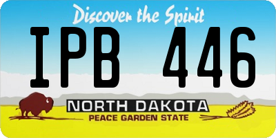 ND license plate IPB446