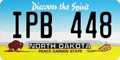 ND license plate IPB448