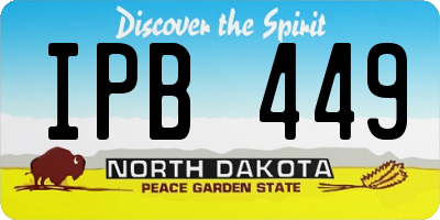 ND license plate IPB449