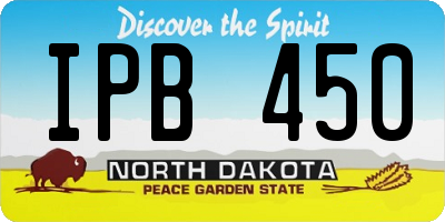 ND license plate IPB450