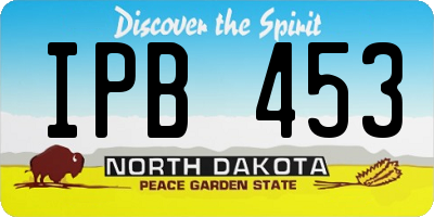 ND license plate IPB453