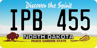ND license plate IPB455