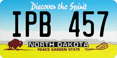ND license plate IPB457
