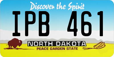 ND license plate IPB461