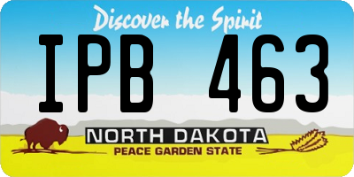ND license plate IPB463