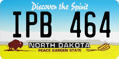 ND license plate IPB464